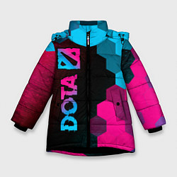 Куртка зимняя для девочки Dota - neon gradient: по-вертикали, цвет: 3D-черный