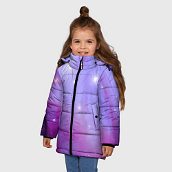 Куртка зимняя для девочки Космическое одеяло, цвет: 3D-светло-серый — фото 2