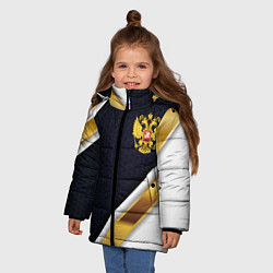 Куртка зимняя для девочки Gold and white Russia, цвет: 3D-светло-серый — фото 2