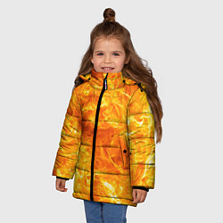 Куртка зимняя для девочки Бушующий огонь, цвет: 3D-красный — фото 2