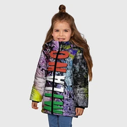 Куртка зимняя для девочки Avant-garde color texture - Milano, цвет: 3D-красный — фото 2