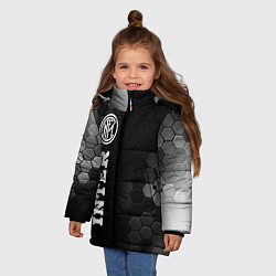 Куртка зимняя для девочки Inter sport на темном фоне: по-вертикали, цвет: 3D-черный — фото 2