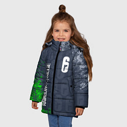 Куртка зимняя для девочки Rainbow six siege - краска, цвет: 3D-черный — фото 2