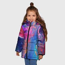 Куртка зимняя для девочки Splash of colors, цвет: 3D-черный — фото 2