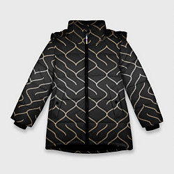 Куртка зимняя для девочки Black Gold - Лабиринт, цвет: 3D-черный