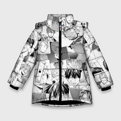 Куртка зимняя для девочки Дарованный паттерн, цвет: 3D-черный