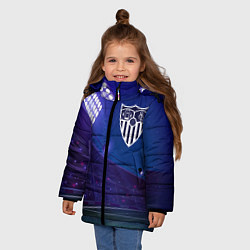 Куртка зимняя для девочки Sevilla ночное поле, цвет: 3D-черный — фото 2