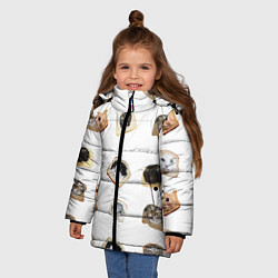 Куртка зимняя для девочки Хлебокоты, цвет: 3D-светло-серый — фото 2