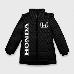 Куртка зимняя для девочки Honda карбон, цвет: 3D-черный