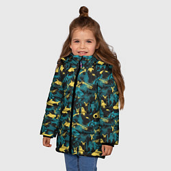 Куртка зимняя для девочки Акулы разноцветные, цвет: 3D-светло-серый — фото 2