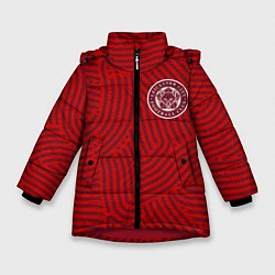 Куртка зимняя для девочки Leicester City отпечатки, цвет: 3D-красный