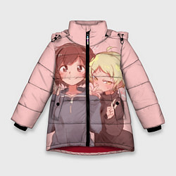 Куртка зимняя для девочки Юкари и Рико, цвет: 3D-красный