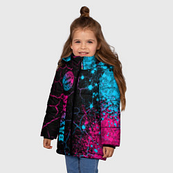 Куртка зимняя для девочки Bayern - neon gradient: по-вертикали, цвет: 3D-черный — фото 2