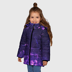 Куртка зимняя для девочки Розовый неон, цвет: 3D-черный — фото 2