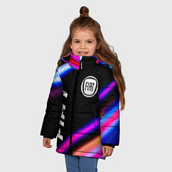 Куртка зимняя для девочки Fiat speed lights, цвет: 3D-черный — фото 2