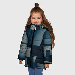 Куртка зимняя для девочки Множество объёмных прямоугольников и фигур, цвет: 3D-красный — фото 2