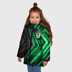 Куртка зимняя для девочки Skoda строгий стиль, цвет: 3D-светло-серый — фото 2