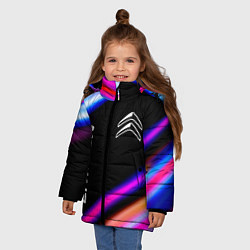 Куртка зимняя для девочки Citroen speed lights, цвет: 3D-черный — фото 2