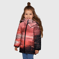 Куртка зимняя для девочки Красный туман, царапины и краски, цвет: 3D-светло-серый — фото 2