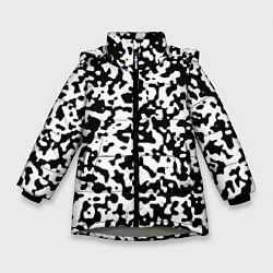 Куртка зимняя для девочки Камуфляж Cowskin мелкий, цвет: 3D-светло-серый