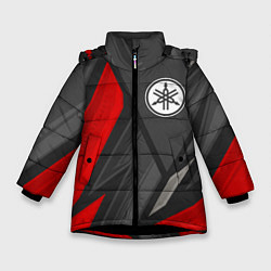 Куртка зимняя для девочки Yamaha sports racing, цвет: 3D-черный
