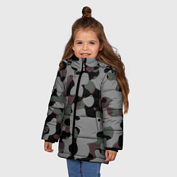 Куртка зимняя для девочки Камуфляж Urban Night, цвет: 3D-светло-серый — фото 2