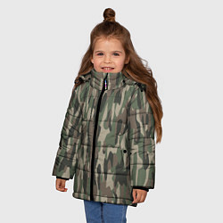 Куртка зимняя для девочки Камуфляж ВСР-93 вертикалка, цвет: 3D-светло-серый — фото 2