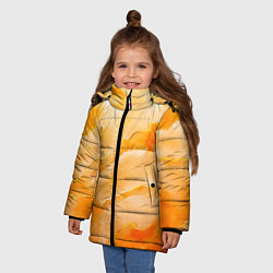 Куртка зимняя для девочки Оранжевое настроение, цвет: 3D-черный — фото 2