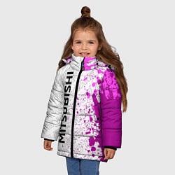 Куртка зимняя для девочки Mitsubishi pro racing: по-вертикали, цвет: 3D-черный — фото 2