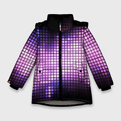 Куртка зимняя для девочки Музыкальная визуализация, цвет: 3D-светло-серый