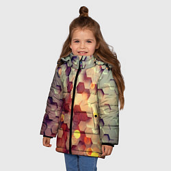 Куртка зимняя для девочки Ультра блики, цвет: 3D-черный — фото 2