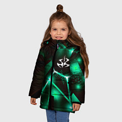 Куртка зимняя для девочки Hitman разлом плит, цвет: 3D-черный — фото 2