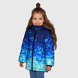 Куртка зимняя для девочки Ледяные блёстки, цвет: 3D-светло-серый — фото 2