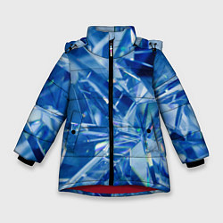 Куртка зимняя для девочки Кристаллики, цвет: 3D-красный