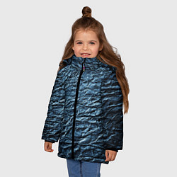 Куртка зимняя для девочки Текстура мятой цветной бумаги, цвет: 3D-красный — фото 2