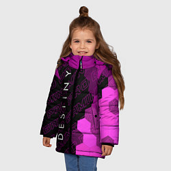 Куртка зимняя для девочки Destiny pro gaming: по-вертикали, цвет: 3D-черный — фото 2