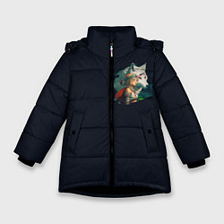 Зимняя куртка для девочки Повелительница зверей и дочь волчицы