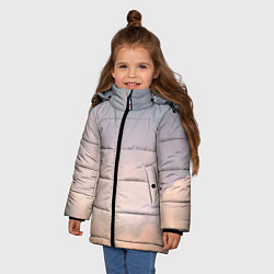 Куртка зимняя для девочки Мистические облака среди гор, цвет: 3D-черный — фото 2