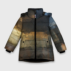 Зимняя куртка для девочки Природное отражение в стеклянной абстракции