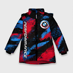 Куртка зимняя для девочки Бмв - цвета м серии, цвет: 3D-красный