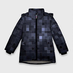 Куртка зимняя для девочки Minecraft block time, цвет: 3D-светло-серый