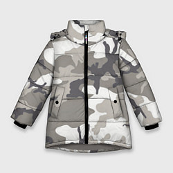 Куртка зимняя для девочки Арктический камуфляж, цвет: 3D-светло-серый