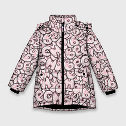 Зимняя куртка для девочки Буквы: весна