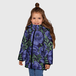 Куртка зимняя для девочки Анемоны, цвет: 3D-черный — фото 2
