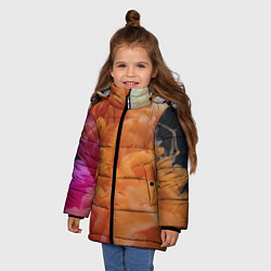 Куртка зимняя для девочки Разноцветный дым сгустки, цвет: 3D-светло-серый — фото 2
