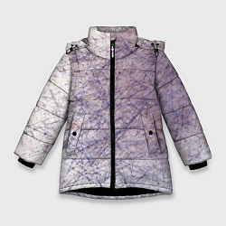 Куртка зимняя для девочки Неразбериха в рисунке, цвет: 3D-черный