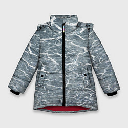 Куртка зимняя для девочки Белая молния, цвет: 3D-красный