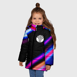 Куртка зимняя для девочки Daewoo speed lights, цвет: 3D-черный — фото 2
