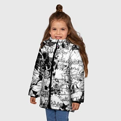 Куртка зимняя для девочки Кацуки Бакуго - Моя геройская академия, цвет: 3D-черный — фото 2