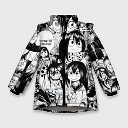 Куртка зимняя для девочки Цую Асуи - Моя геройская академия, цвет: 3D-светло-серый